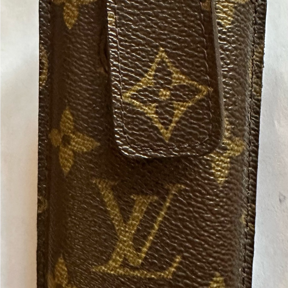 Louis Vuitton Monogram Brown Leather Case